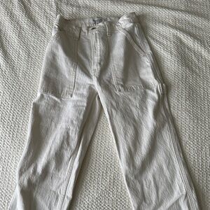 Abercrombie & Fitch Cream High-Rise Pants